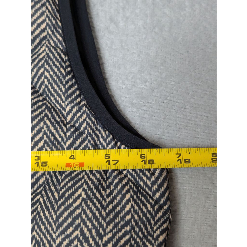 J.Crew Vest Women's XS Herringbone Down Puffer Black Beige - Picture 8 of 8